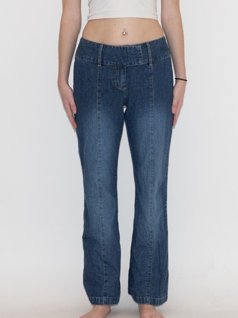 Y2k low rise flare jeans size 10 GNW Cotton